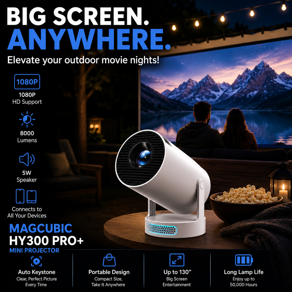 HY300 Mini Smart Projector