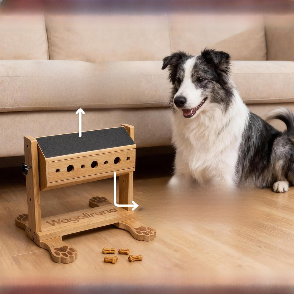 Wooden Pet Feeder and Claw Grinding Board